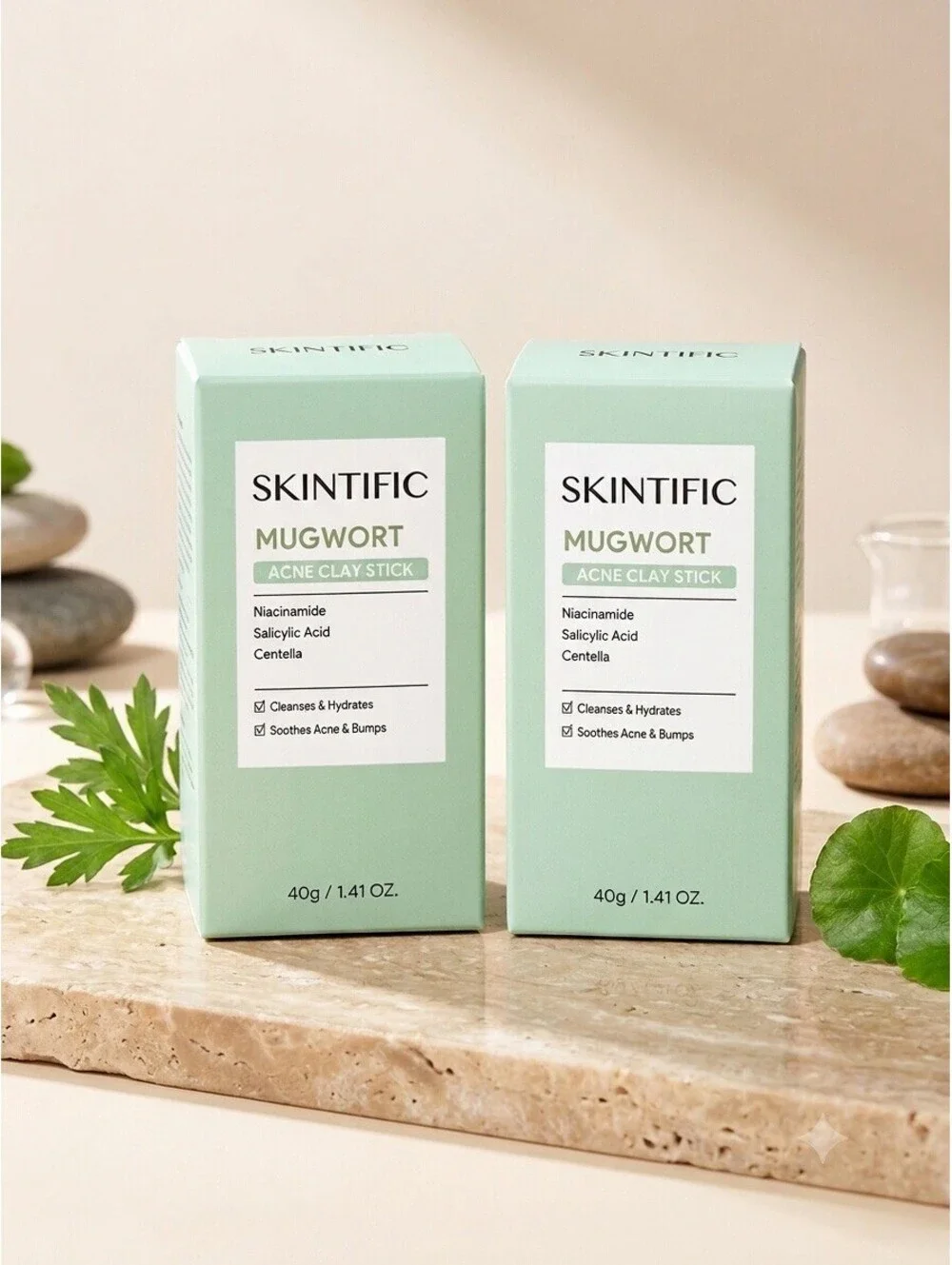 Skintific Mugwort Acne Clay Stick - New In Box/ Sealed (2 Pack)
